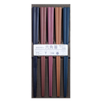 Dishwashing Five Colors Hexagon Chopstick 23cm / 日本製六角箸-五色