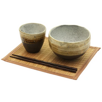 Mino Ware Gift FUUSHU SOYO Cup Bowl Chopstick Set