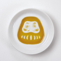 White Porcelains Pattern Soy Sauce Plate Soy Dish - Daruma / 日本製達摩醬油碟